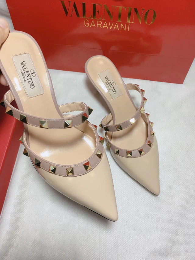 Valentino Rockstud Caged 100 Grainy Leather Pumps High Heels Ball Shoes 