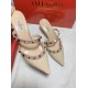 Valentino Rockstud Caged 100 Grainy Leather Pumps High Heels Ball Shoes 