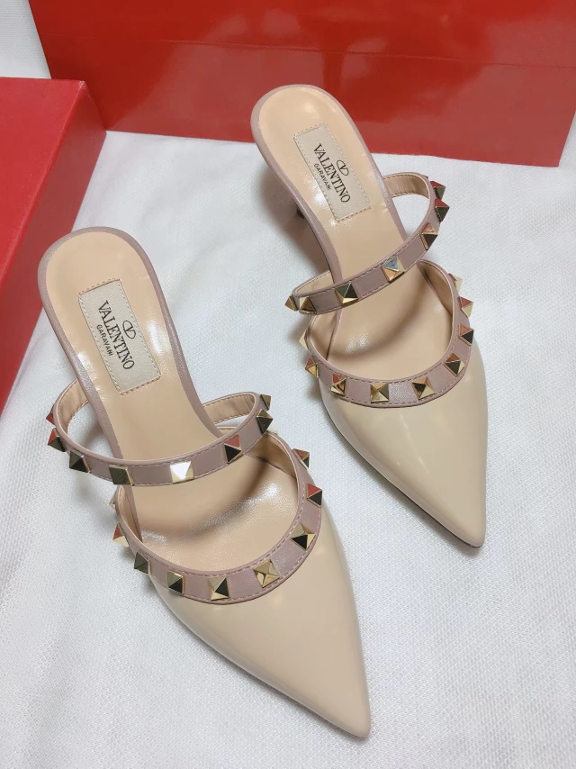 Valentino Rockstud Caged 100 Grainy Leather Pumps High Heels Ball Shoes 