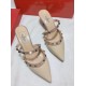 Valentino Rockstud Caged 100 Grainy Leather Pumps High Heels Ball Shoes 