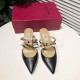 Valentino Rockstud Caged 100 Grainy Leather Pumps High Heels Ball Shoes 