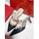 Valentino Rockstud Caged 100 Grainy Leather Pumps High Heels Ball Shoes Black