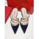 Valentino Rockstud Caged 100 Patent Pumps High Heels Ball Shoes Black