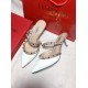 Valentino Rockstud Caged 100 Grainy Leather Pumps High Heels Ball Shoes White