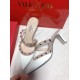 Valentino Rockstud Caged 100 Grainy Leather Pumps High Heels Ball Shoes White