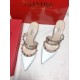 Valentino Rockstud Caged 100 Grainy Leather Pumps High Heels Ball Shoes White