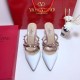 Valentino Rockstud Caged 100 Grainy Leather Pumps High Heels Ball Shoes White