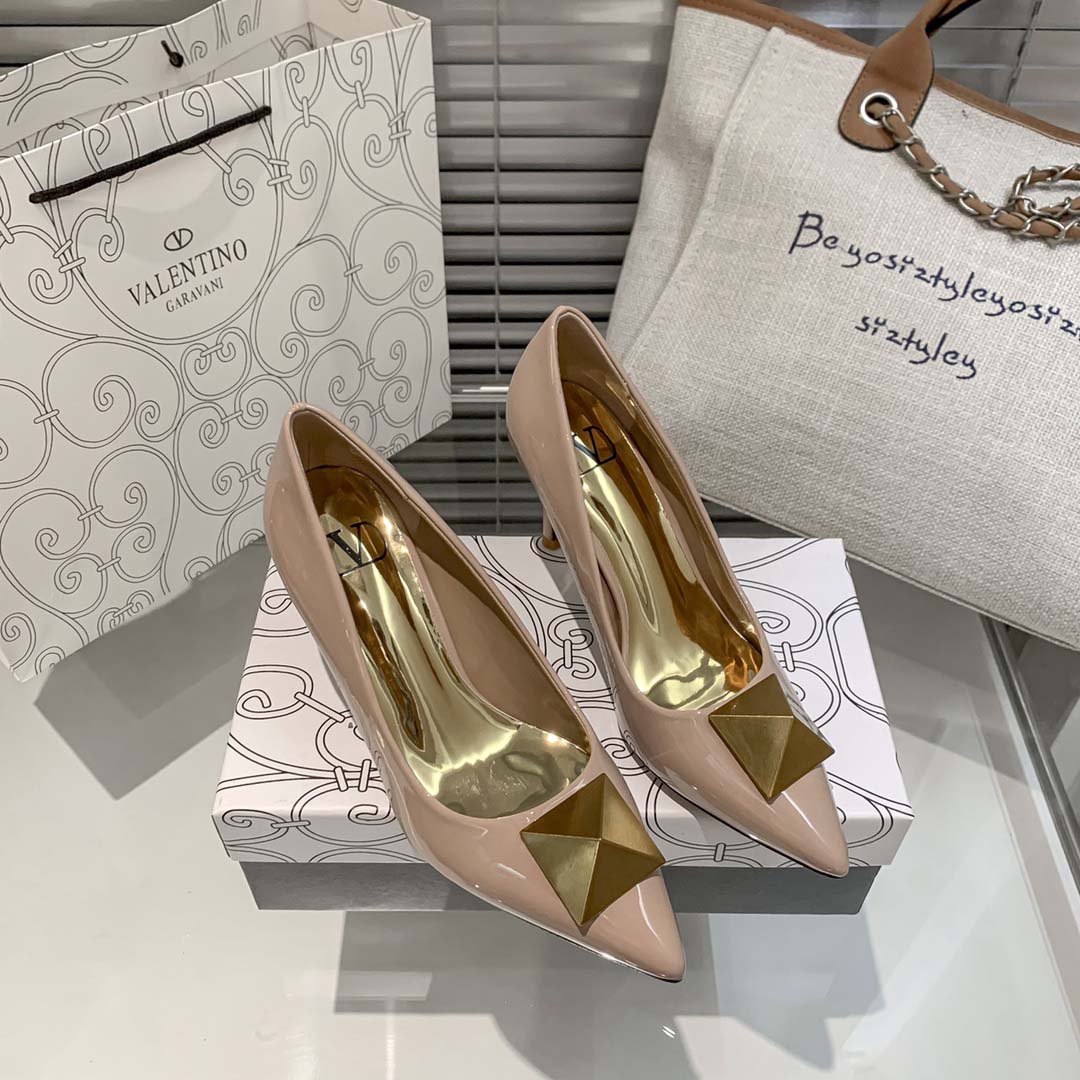 Valentino Vlogo Slingback Patent Pumps High Heels Ball Shoes 