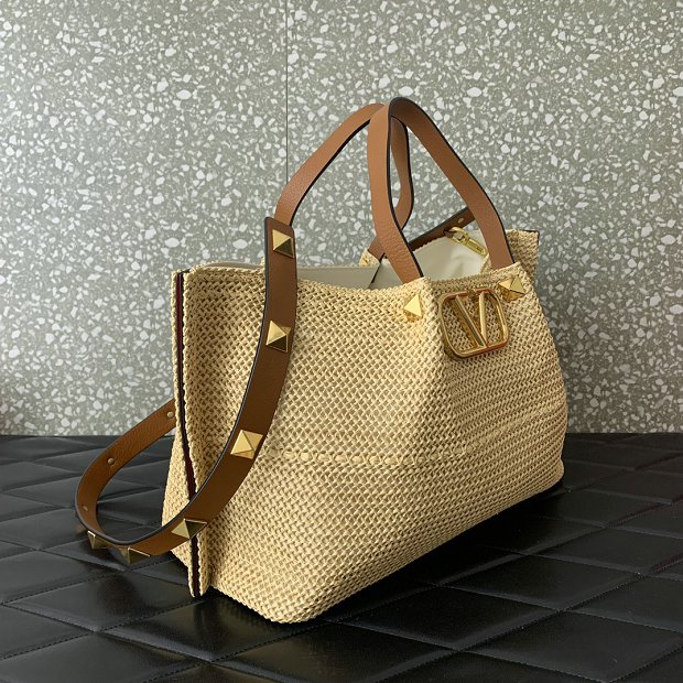 Valentino Tote Raffia Handbag