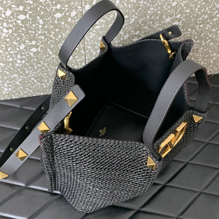 Valentino Tote Raffia Handbag