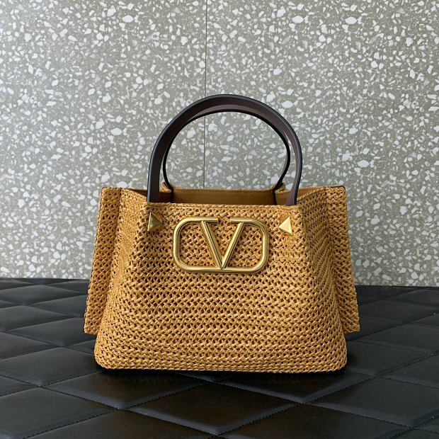 Valentino Tote Raffia Handbag