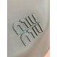 Miu Miu  Women's IVY  Tote Shoulder Bag Leather letter logo adds a unique classic style in Grey