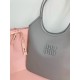 Miu Miu  Women's IVY  Tote Shoulder Bag Leather letter logo adds a unique classic style in Grey