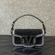 Valentino Loco V Logo Signature Handbag Black