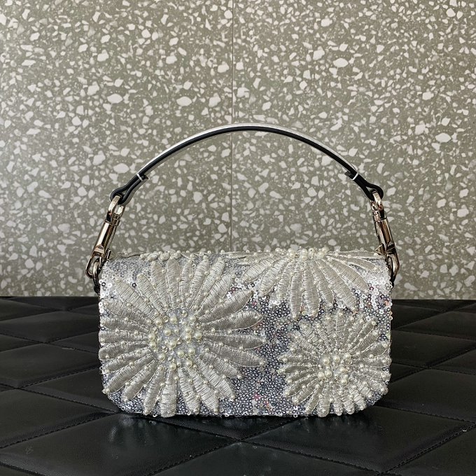 Valentino Garavani Mini Loco V Logo Signature Swarovski crystal Handbag