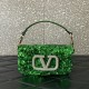 Valentino Garavani Mini Loco 3D Embroidered Handbag Swarovski Crystal Handbag