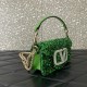 Valentino Garavani Mini Loco 3D Embroidered Handbag Swarovski Crystal Handbag