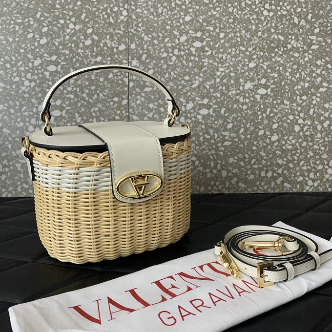 Valentino V Logo Signature Cosmetic Box Bag