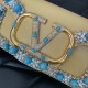 Valentino Garavani Mini Loco 3D Embroidered Swarovski Crystal V Logo Women Bag